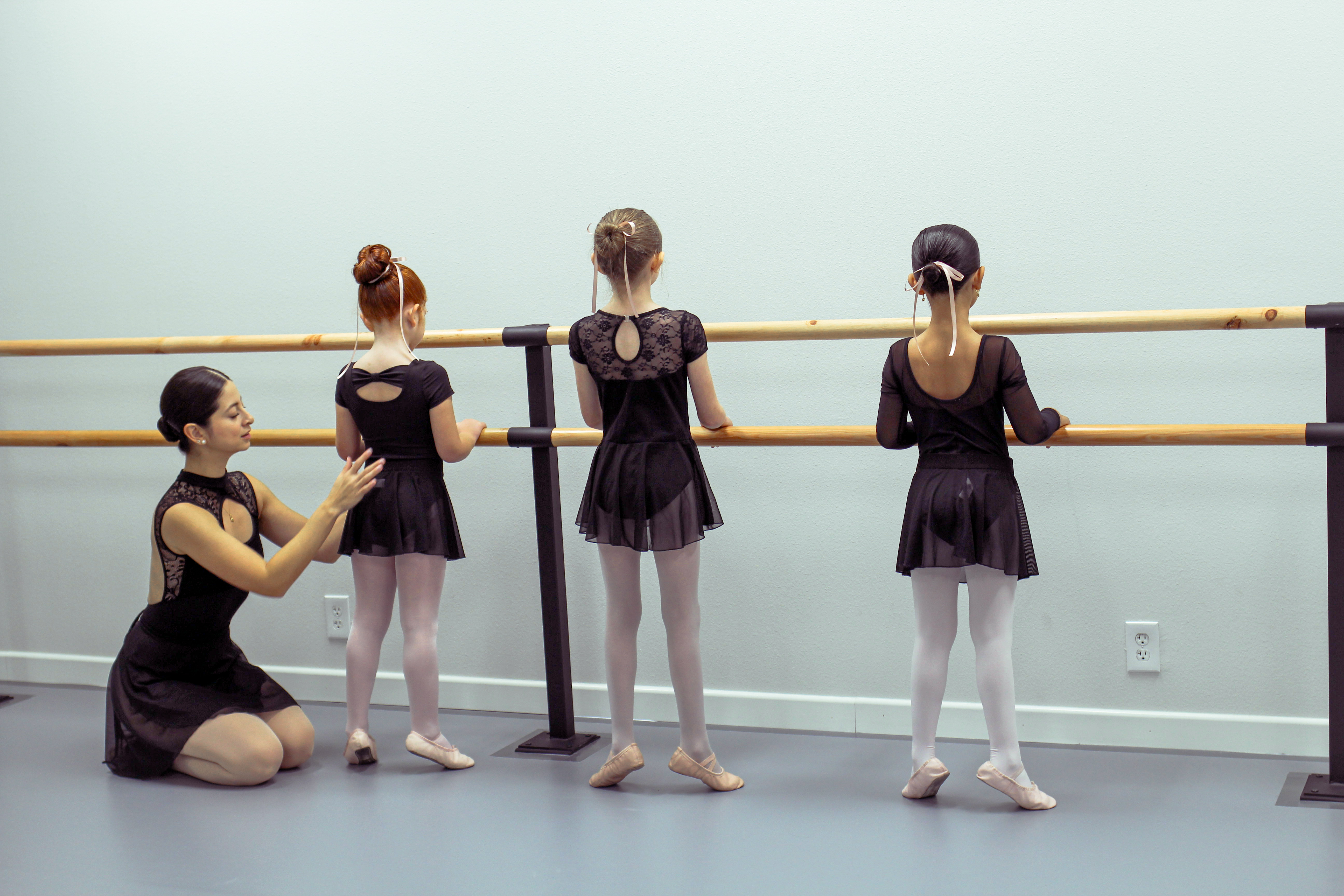 Young ballet students participating in classical training at MG Ballet School